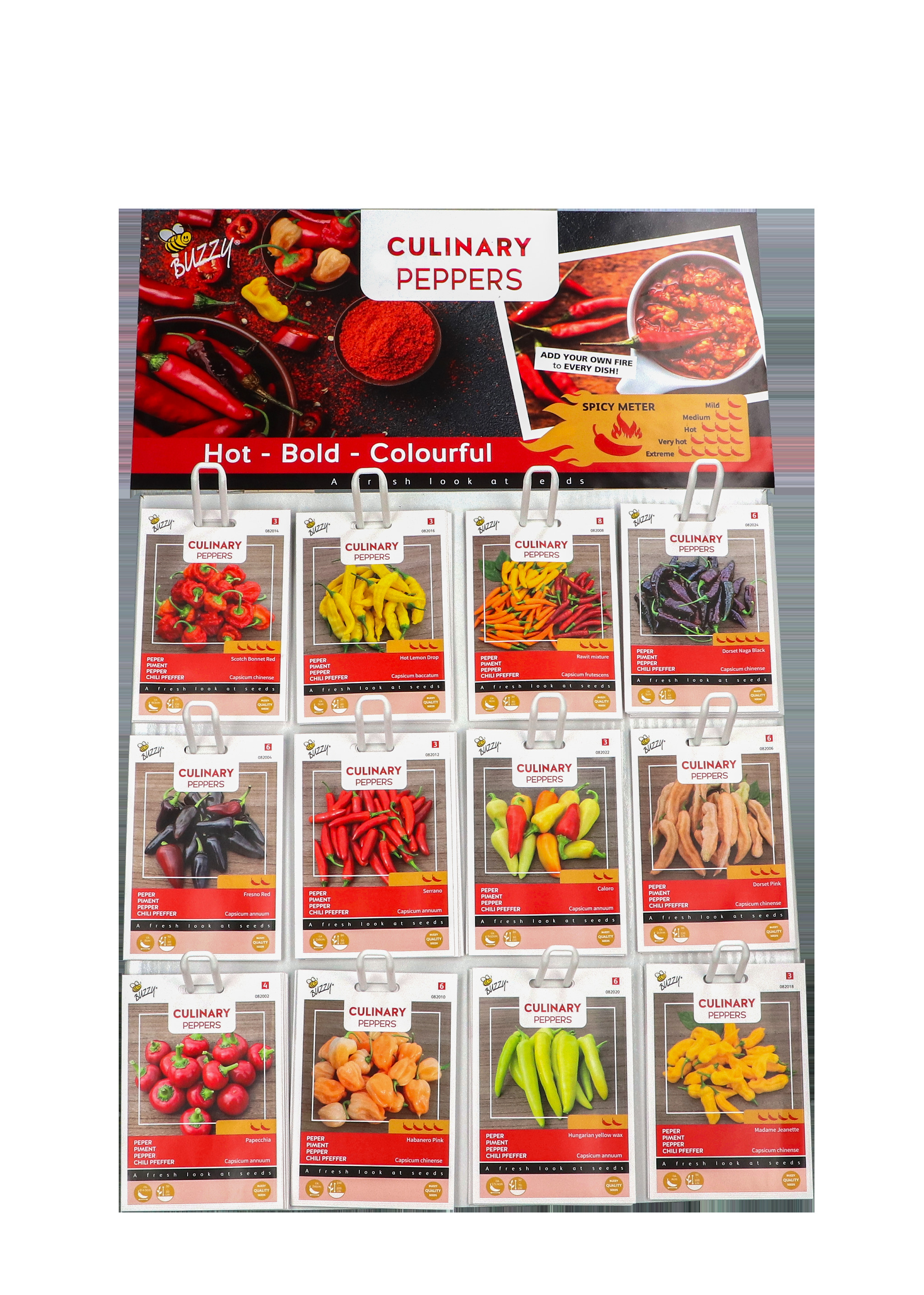 Buzzy® Display Culinary Peppers 12x15