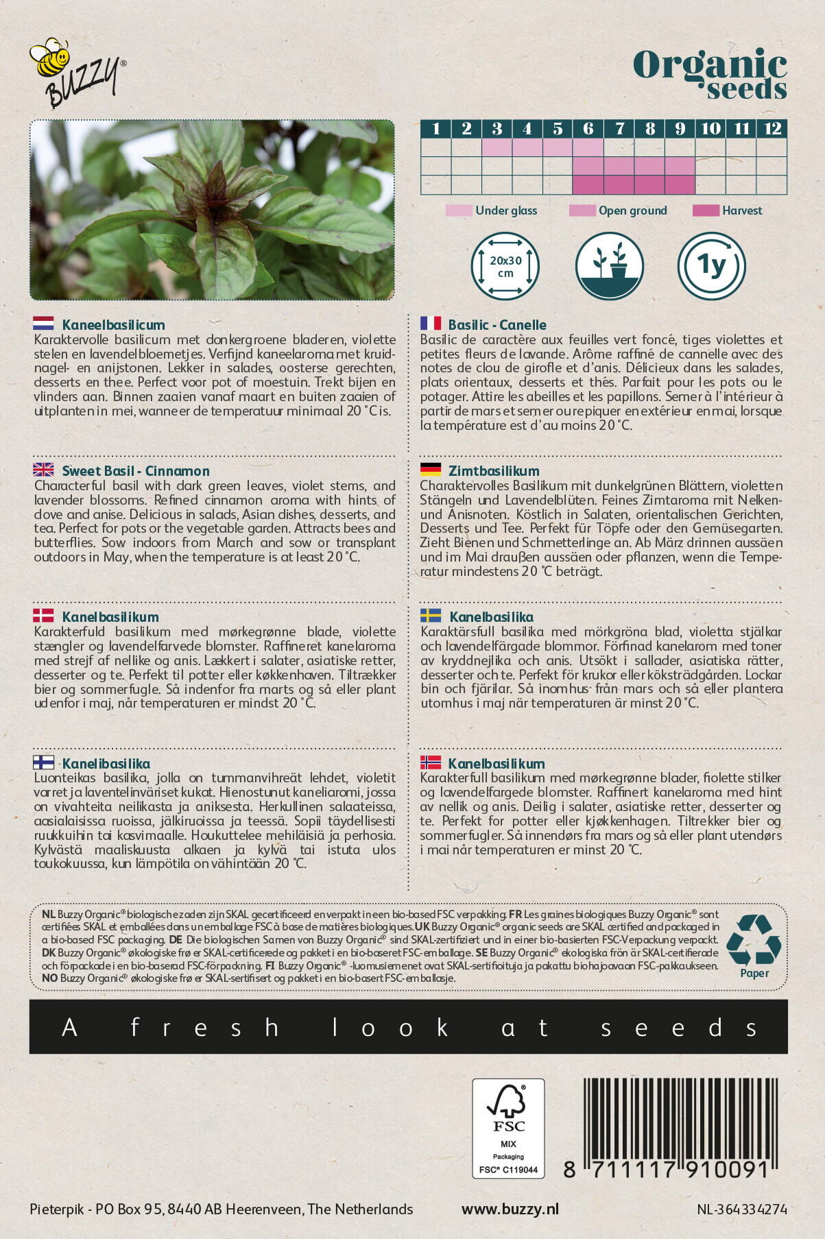 Buzzy® Organic Sweet Basil Cinnamon (BIO)