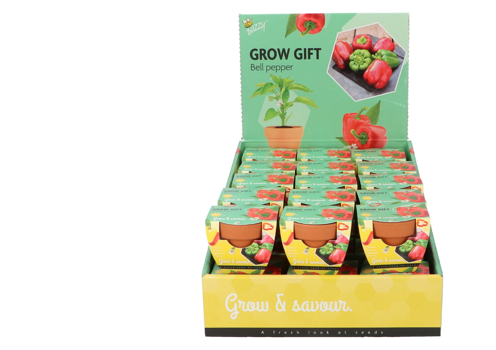 Buzzy® Grow Gifts Pepper 30st. in display