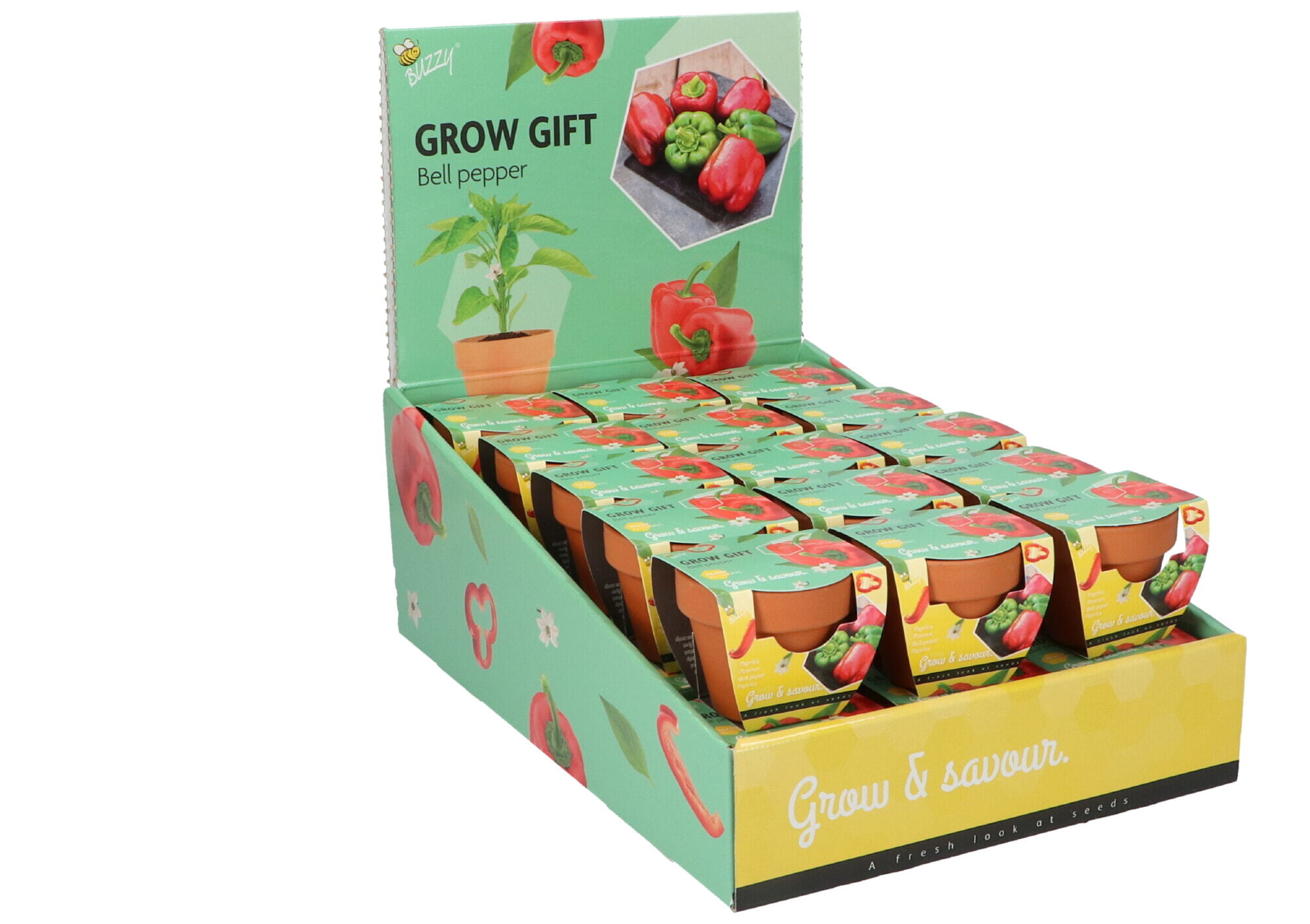 Buzzy® Grow Gifts Pepper 30st. in display