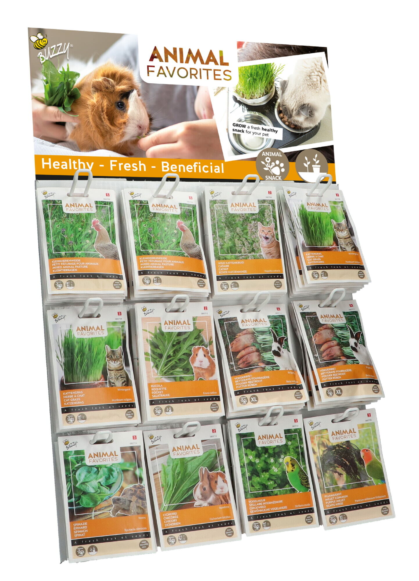 Buzzy® Display Animal Favorites 9 soorten