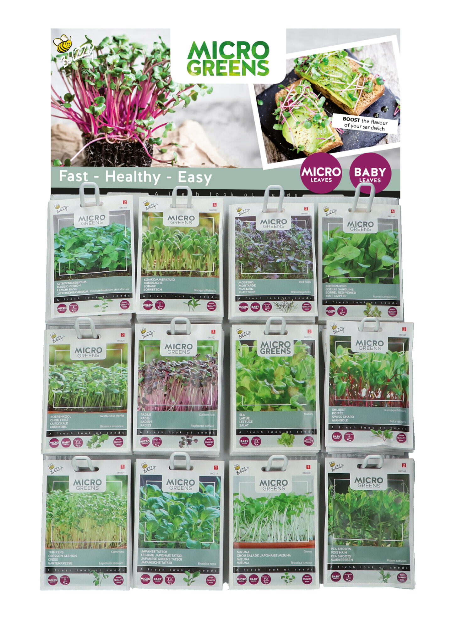 Buzzy® Display 12x Microgreens