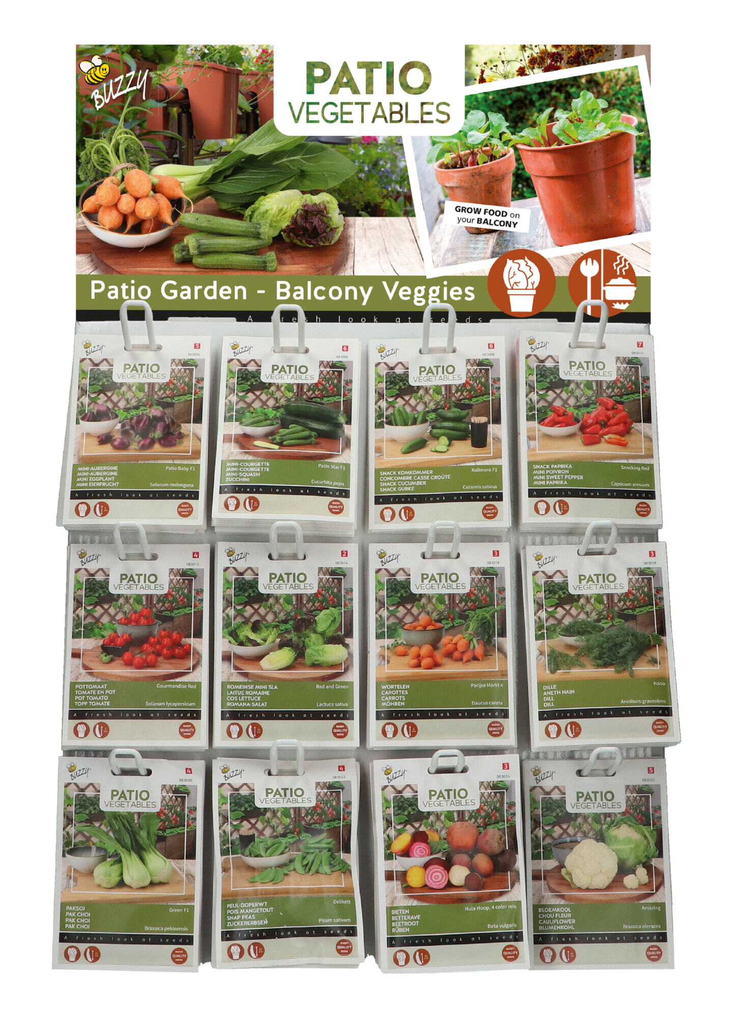 Buzzy® Display Patio Vegetables 12x10