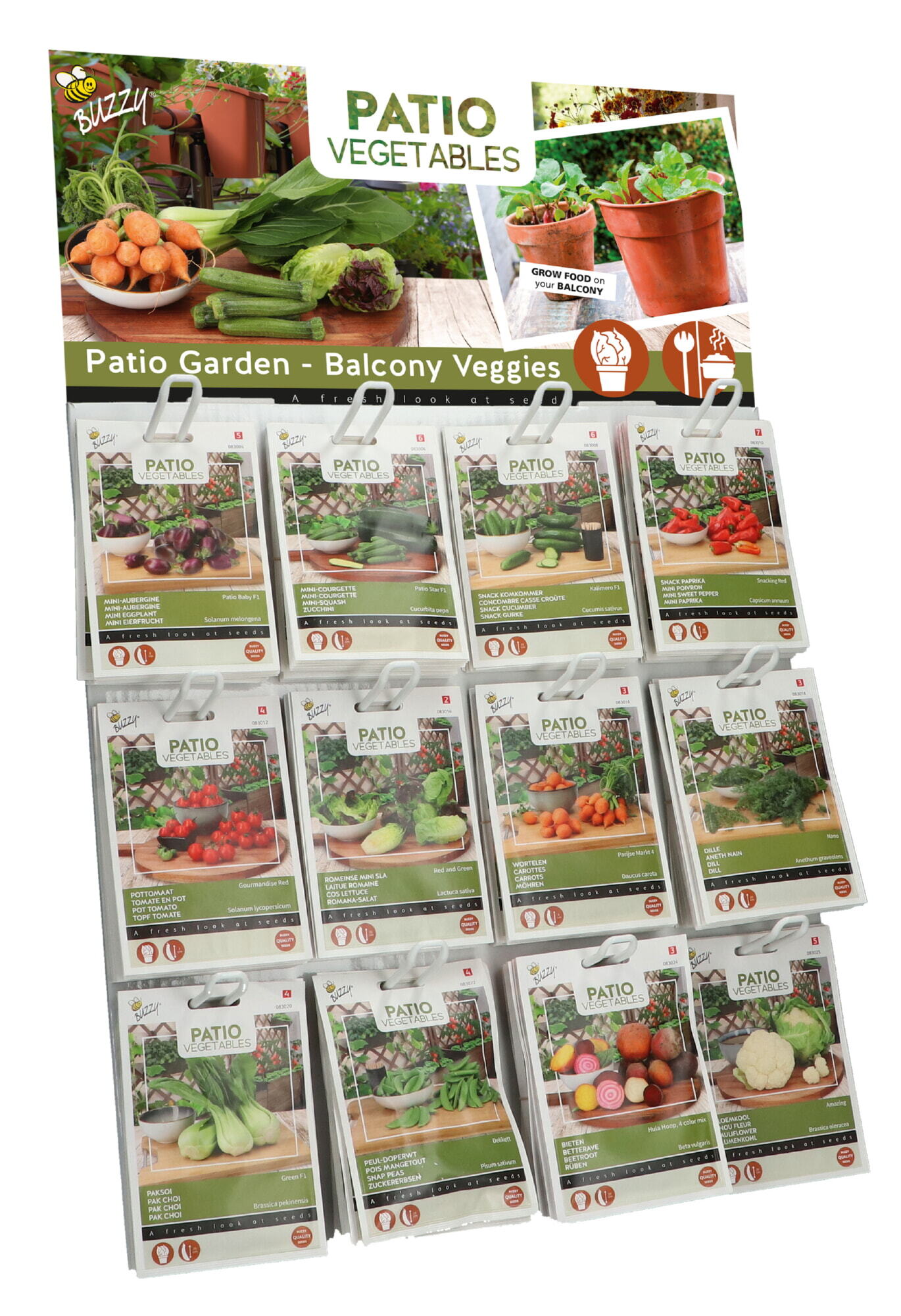 Buzzy® Display Patio Vegetables 12x10