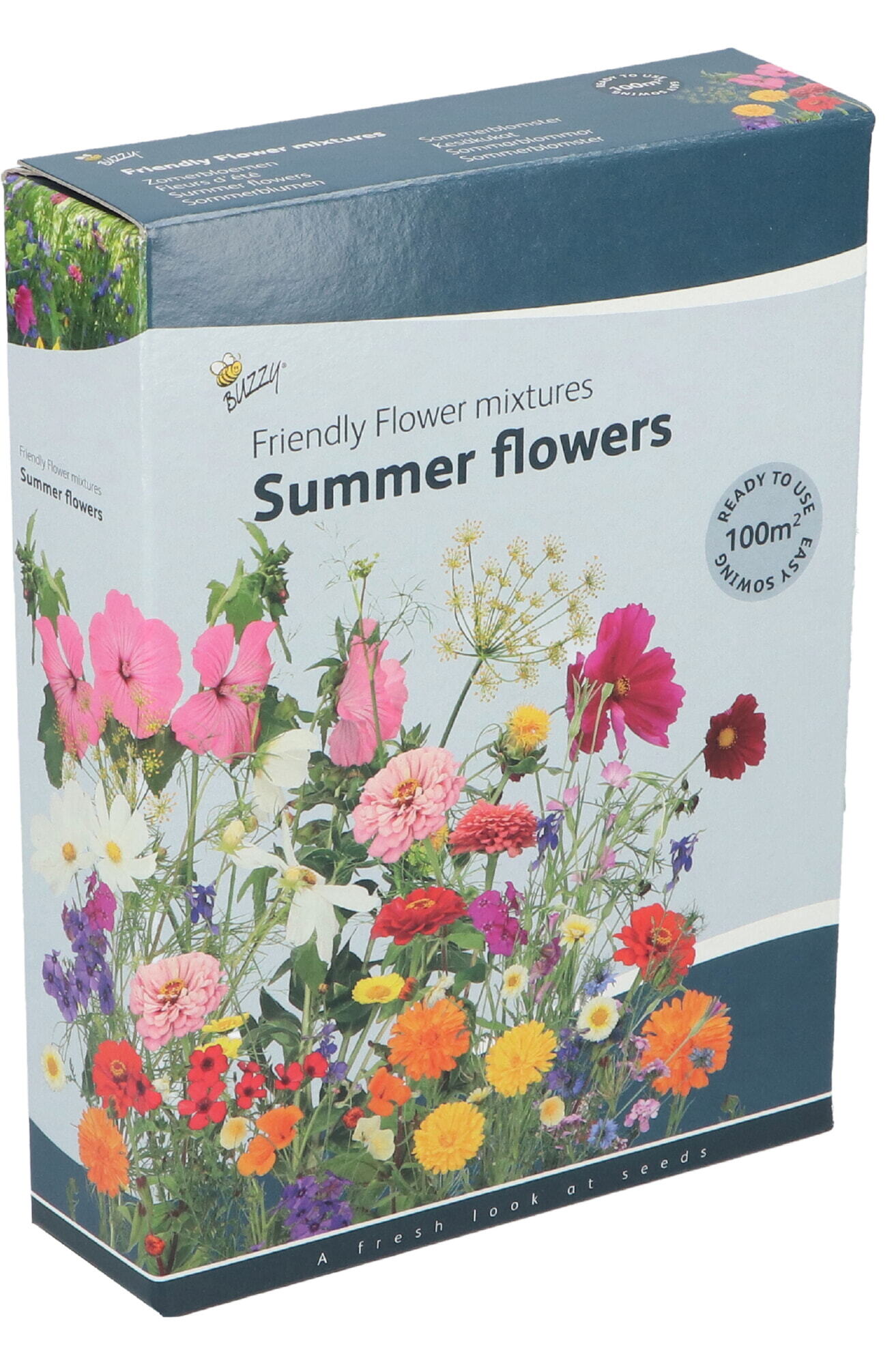 Buzzy® Strooidoosje Friendly Flowers Zomerbloemen 100m²