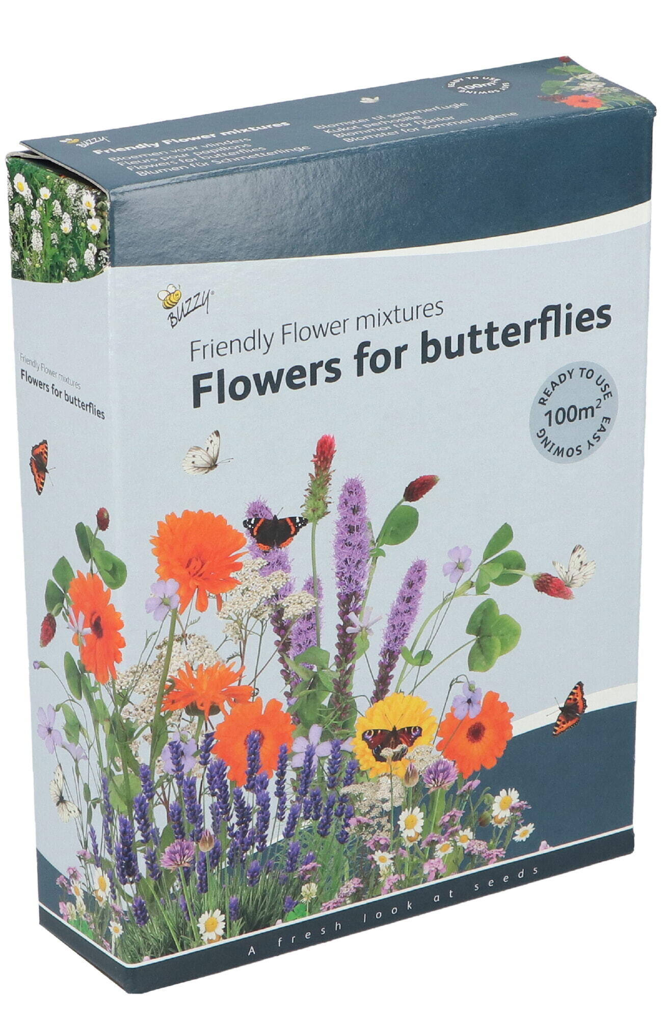 Buzzy® Strooidoosje Friendly Flowers Vlinders Laag 100m²