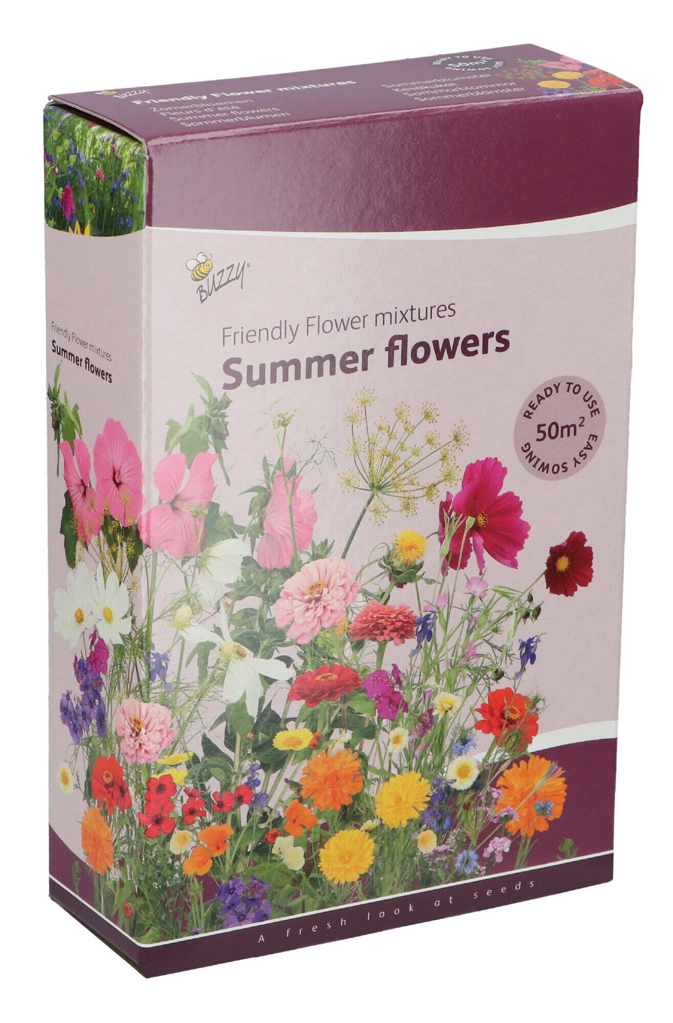 Buzzy® Strooidoosje Friendly Flowers Zomerbloemen 50m²