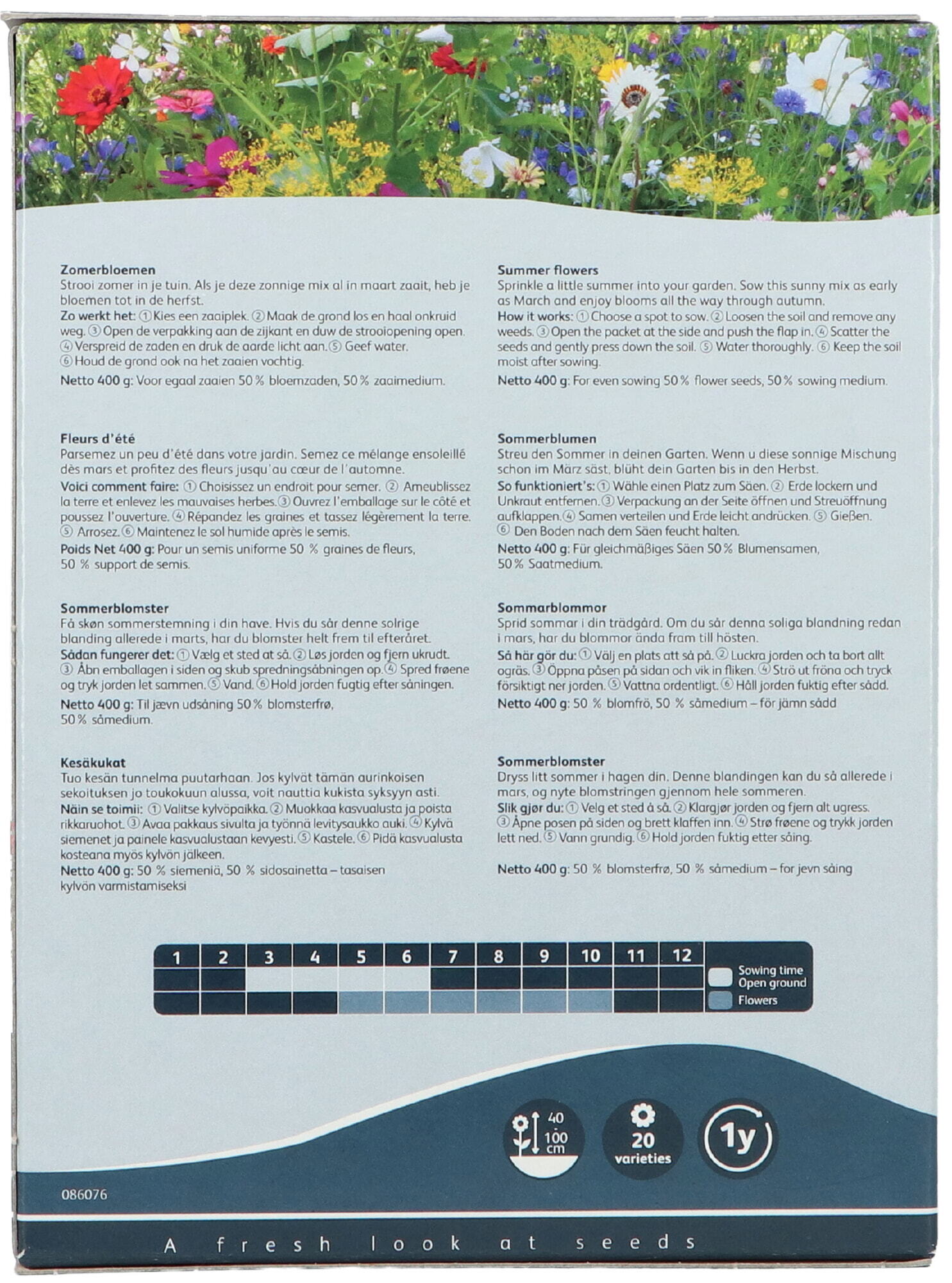 Buzzy® Strooidoosje Friendly Flowers Zomerbloemen 100m²