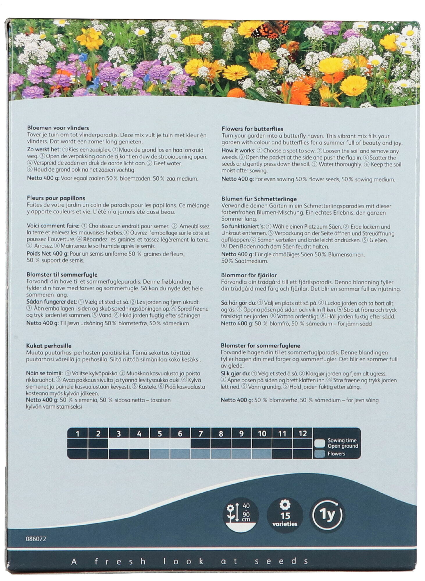 Buzzy® Strooidoosje Friendly Flowers Vlinders Laag 100m²