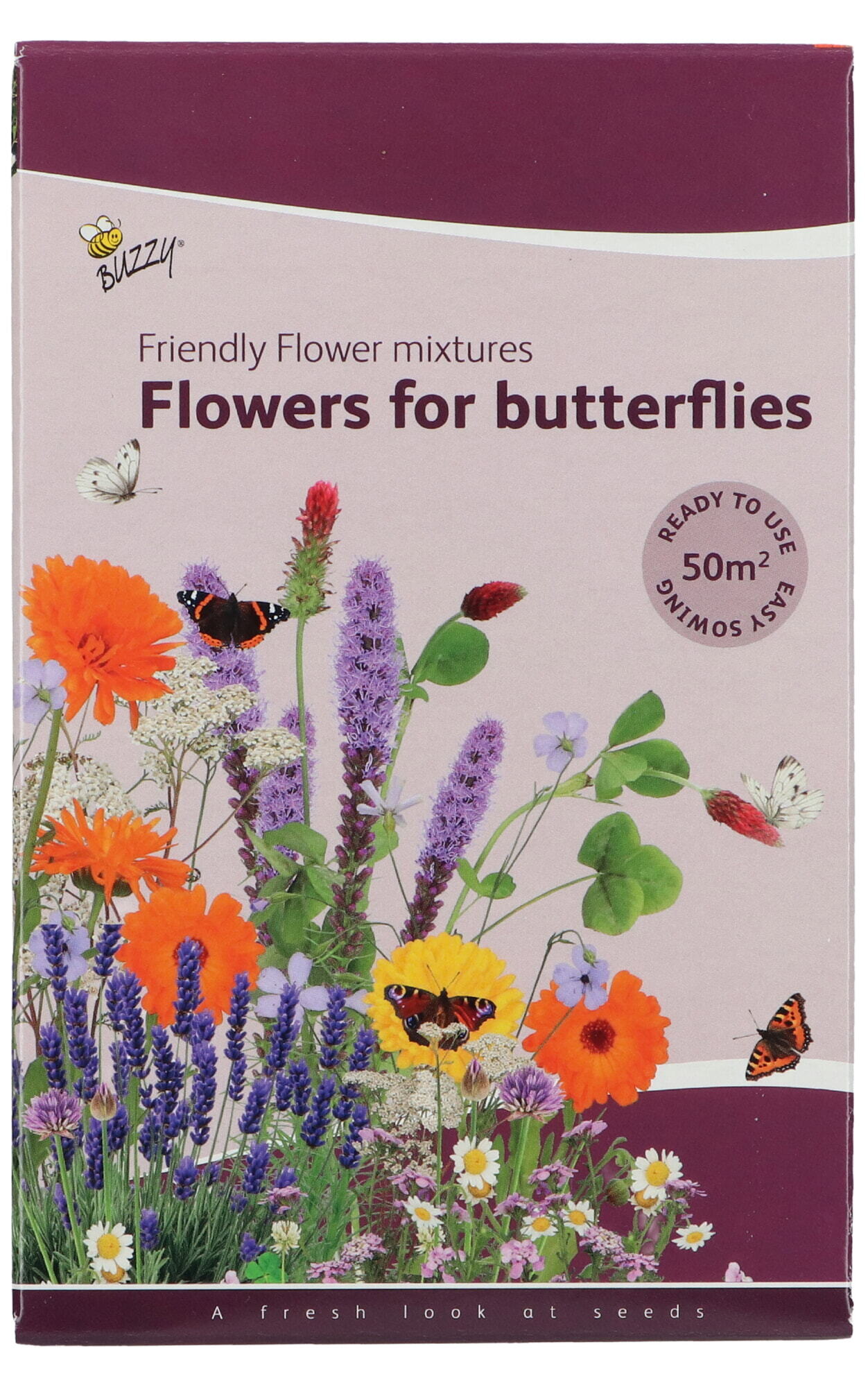Buzzy® Strooidoosje Friendly Flowers Vlinders Laag 50m²