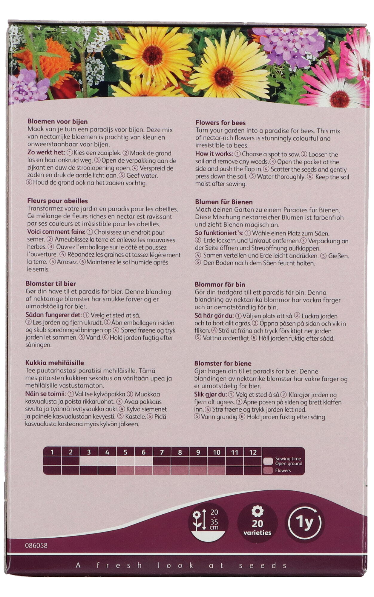 Buzzy® Strooidoosje Friendly Flowers Bijen Laag 50m²