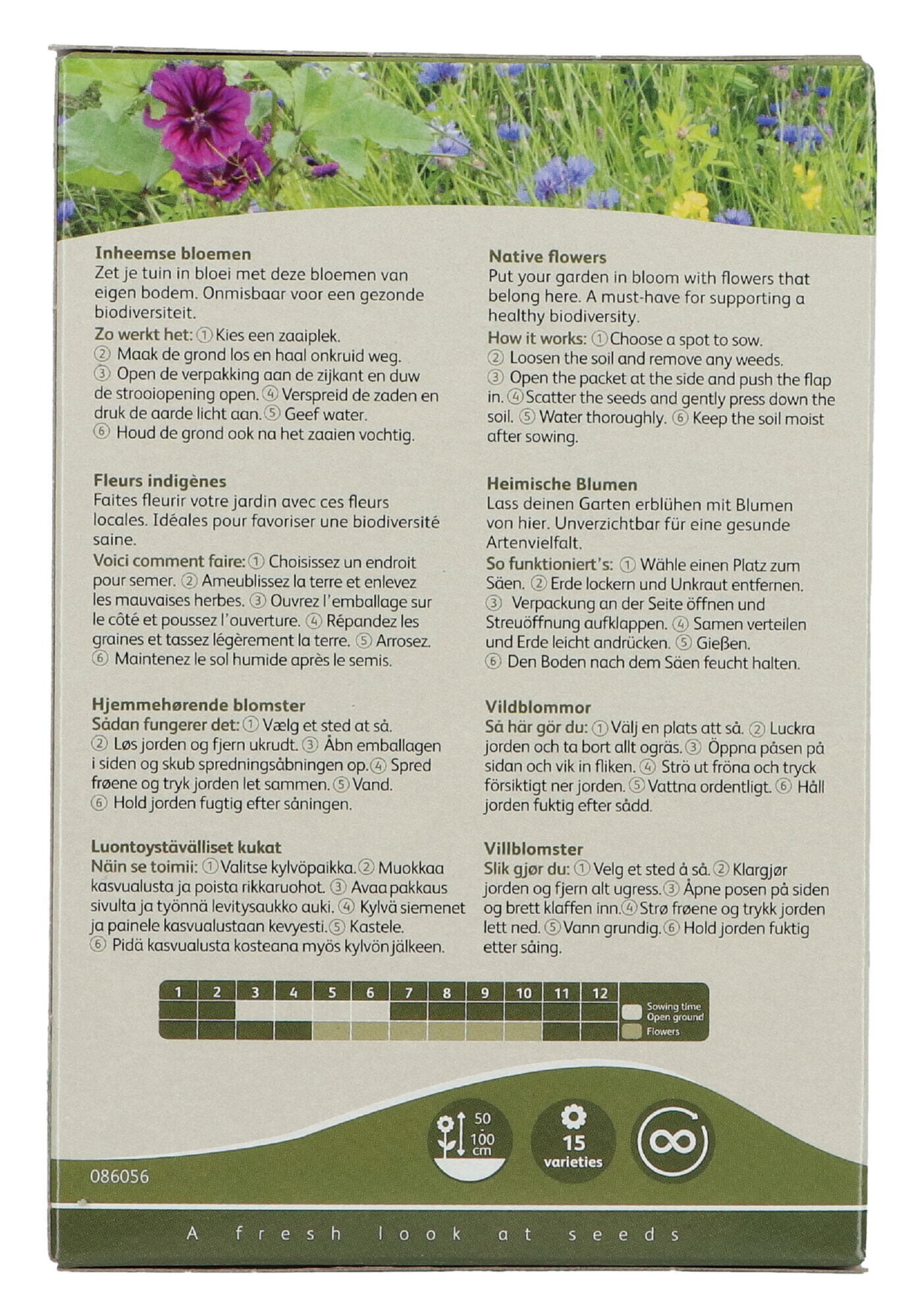 Buzzy® Strooidoosje Friendly Flowers Inheems 25m²