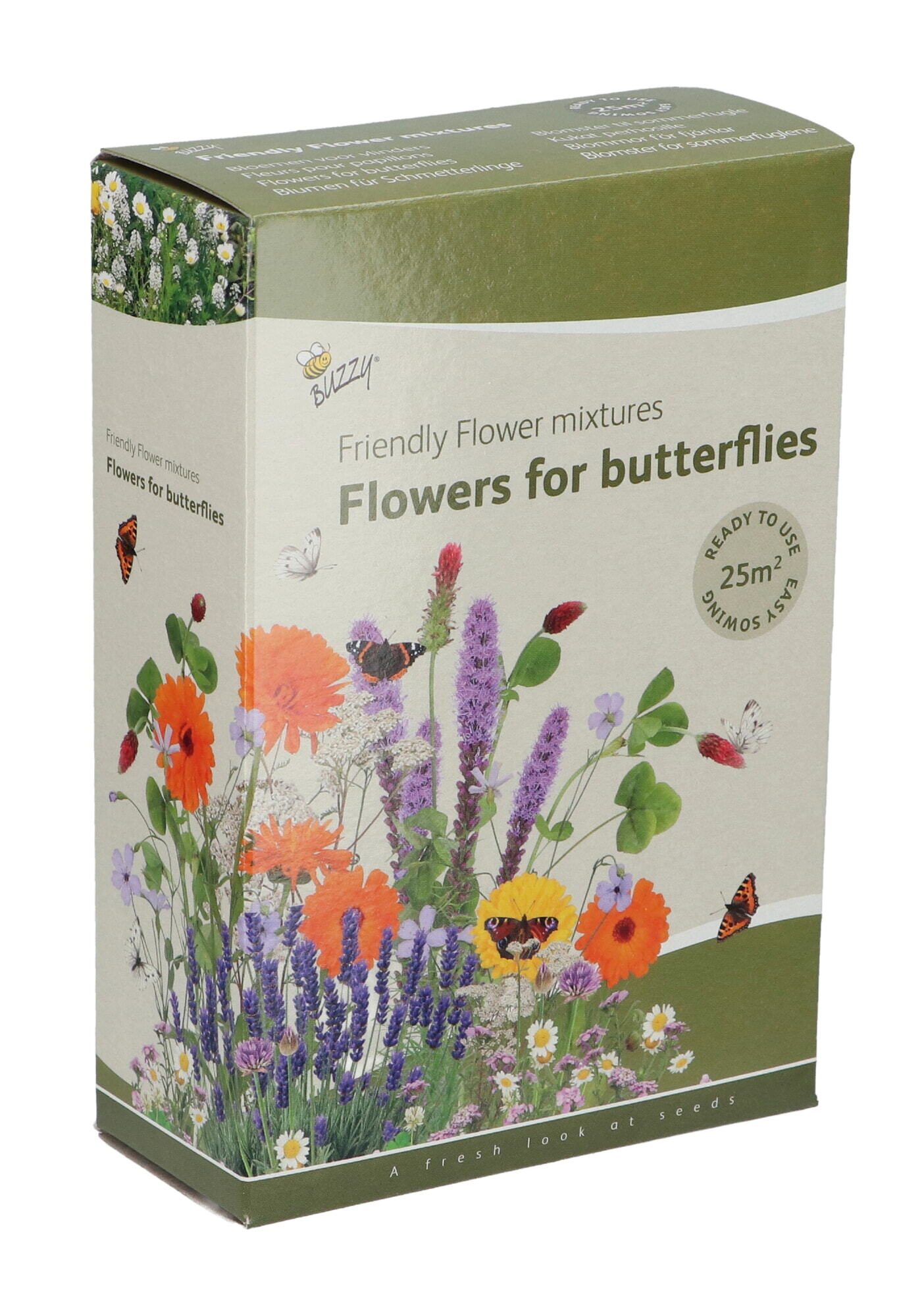 Buzzy® Strooidoosje Friendly Flowers Vlinders Laag 25m²
