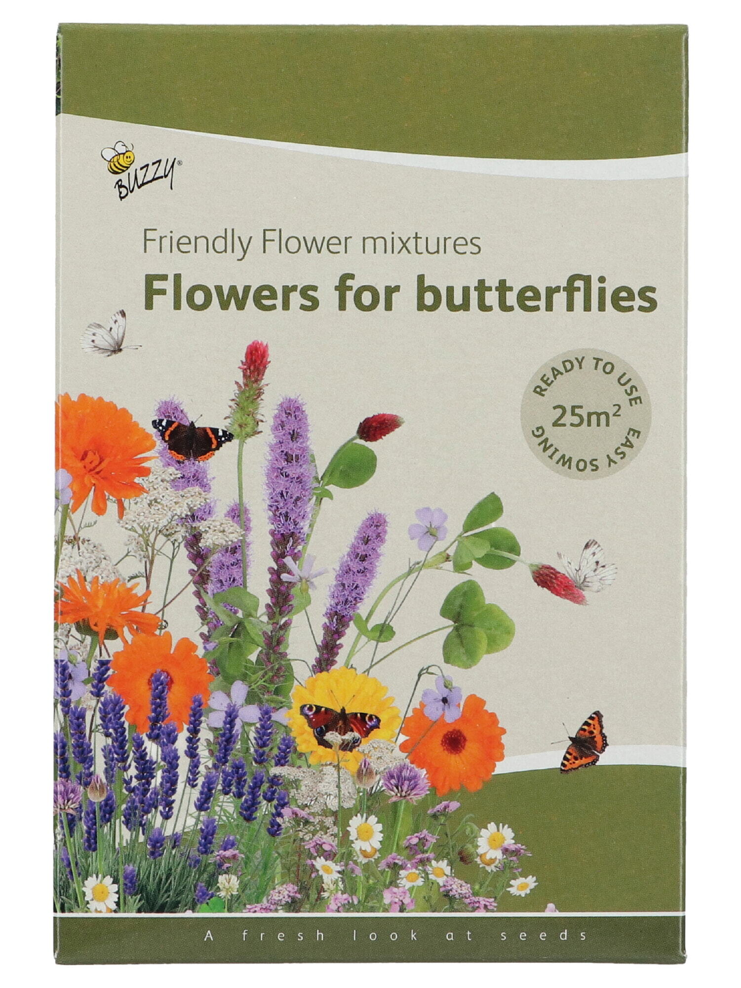 Buzzy® Strooidoosje Friendly Flowers Vlinders Laag 25m²
