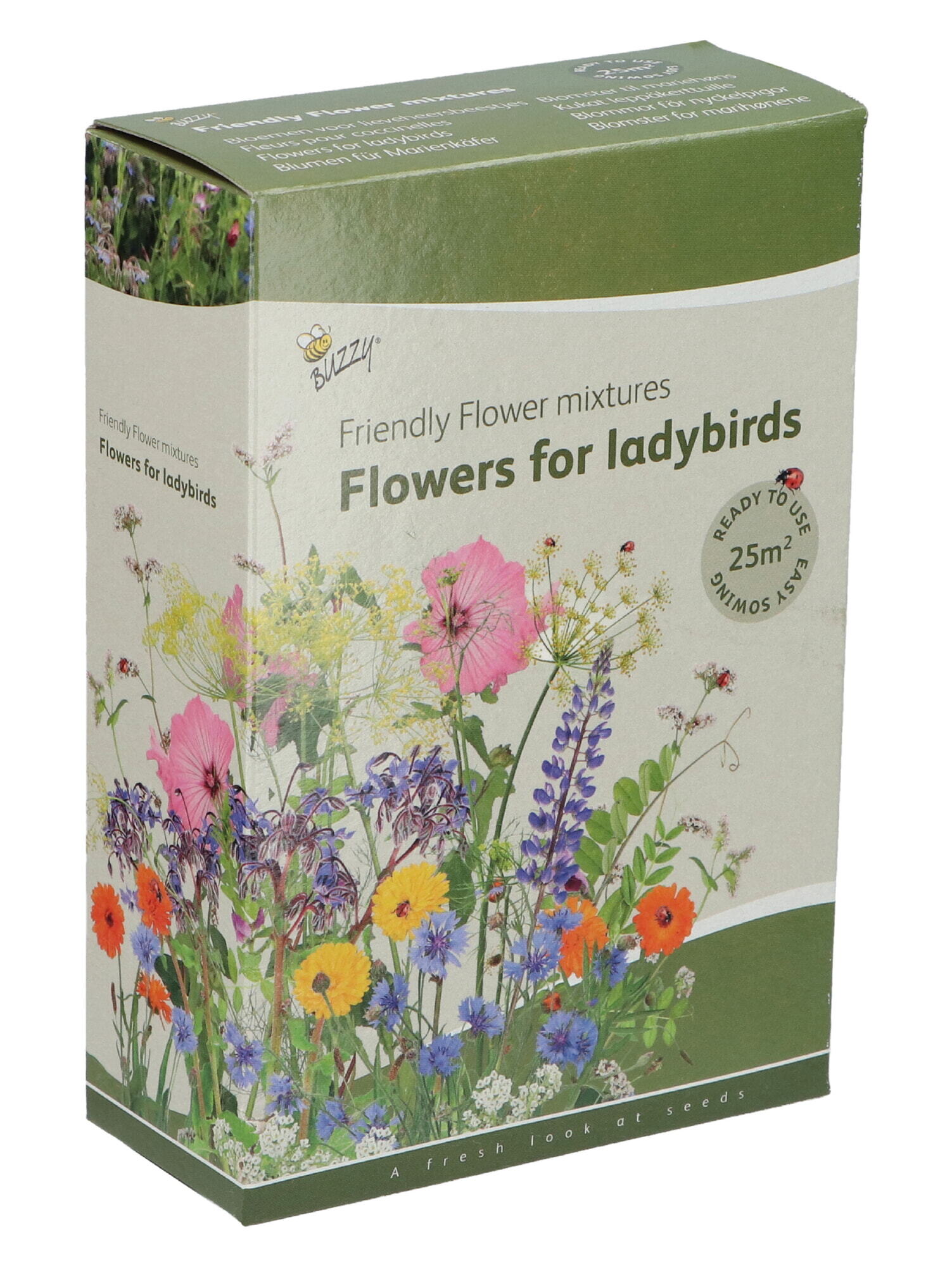 Buzzy® Strooidoosje Friendly Flow Lieveheersbeestjes 25m²