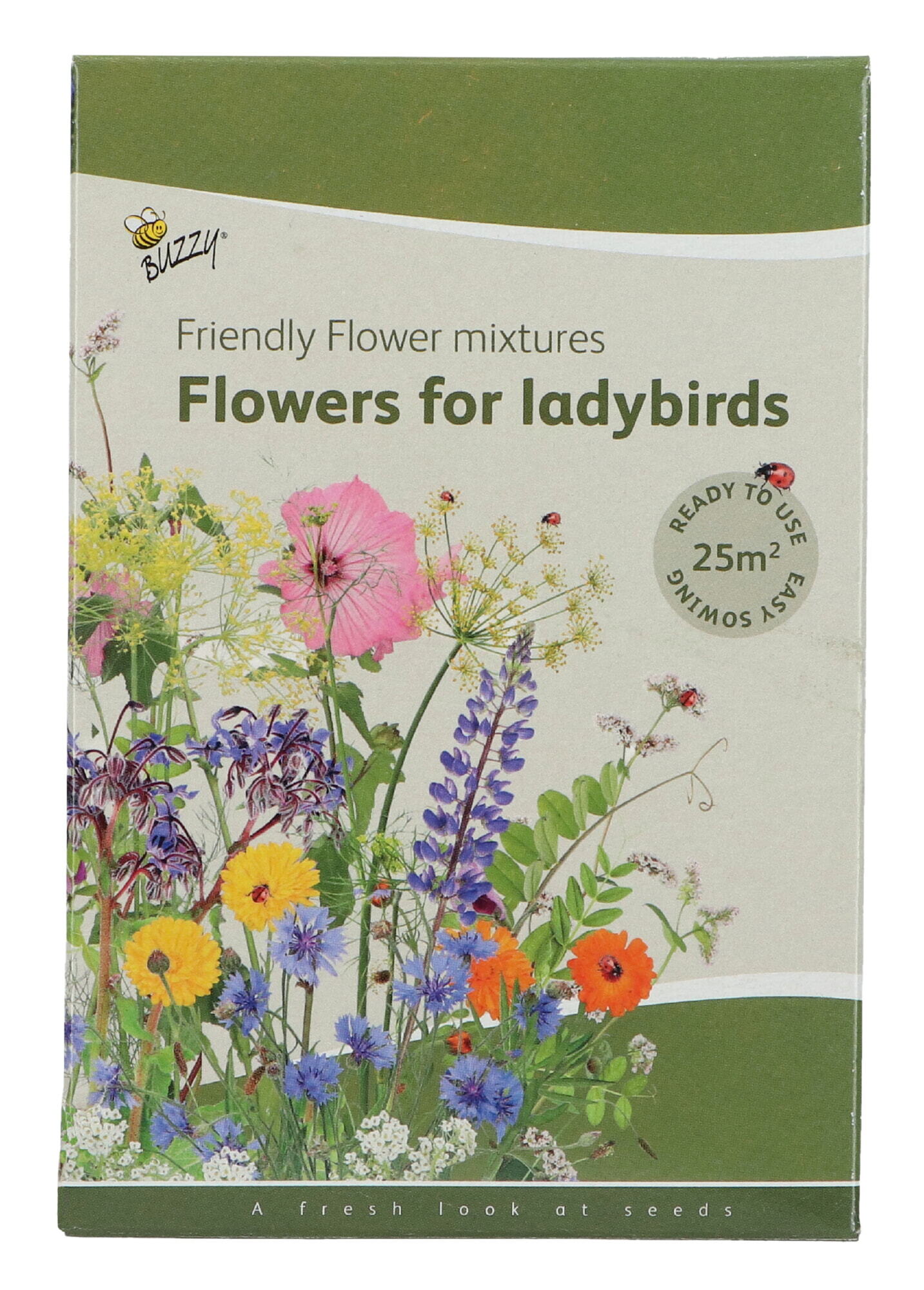 Buzzy® Strooidoosje Friendly Flow Lieveheersbeestjes 25m²