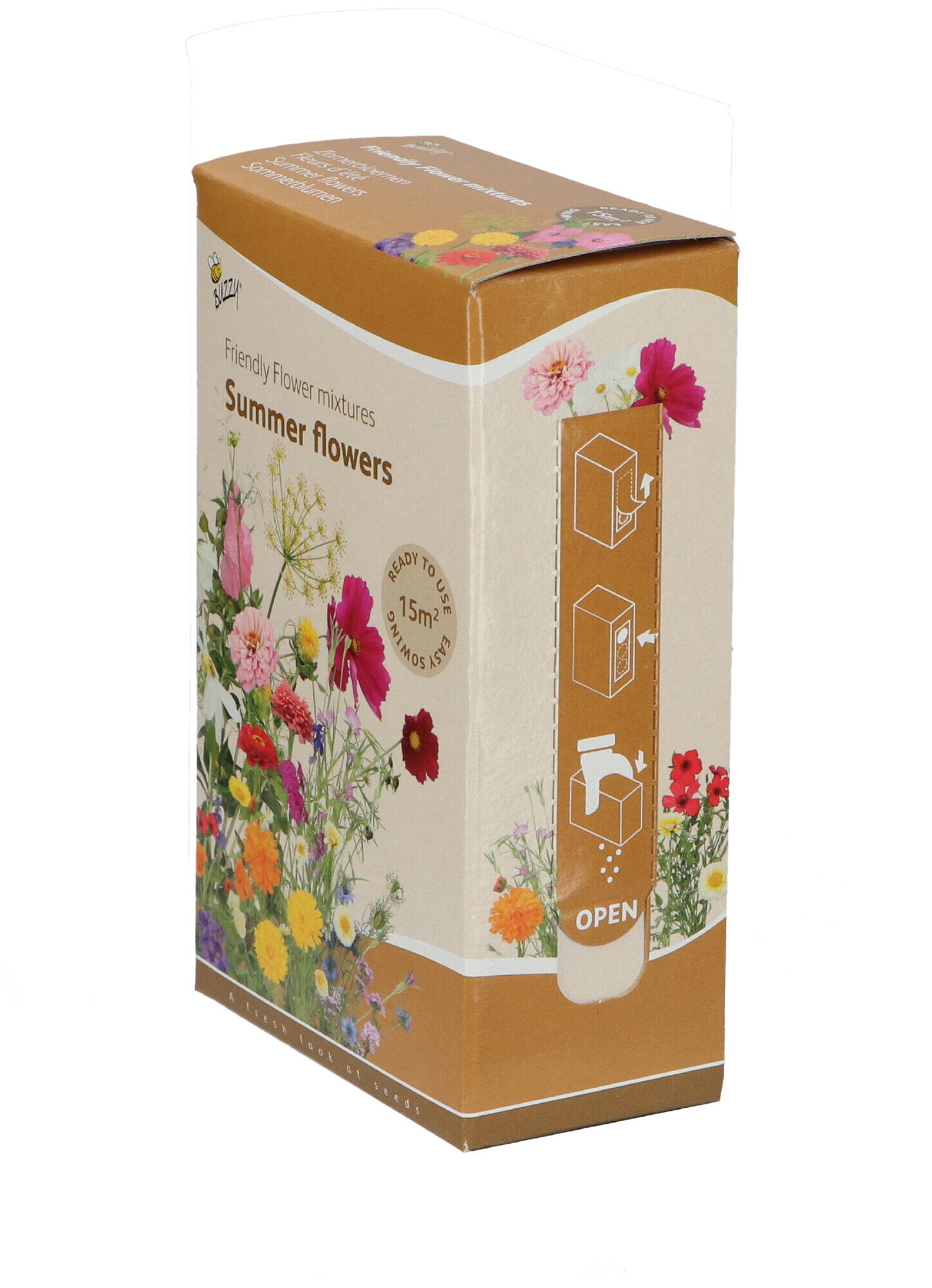 Buzzy® Strooidoosje Friendly Flowers Zomerbloemen 15m²