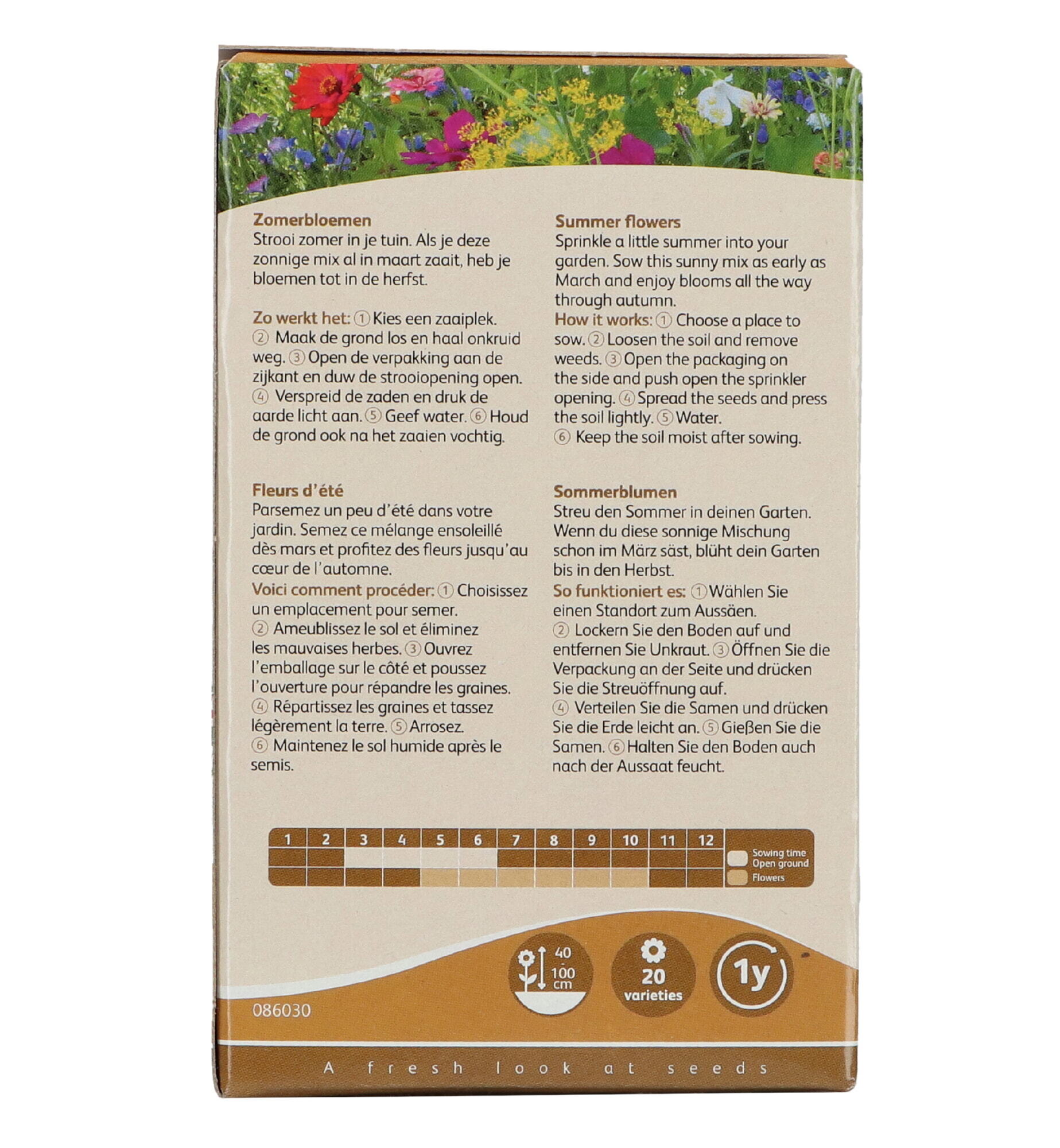 Buzzy® Strooidoosje Friendly Flowers Zomerbloemen 15m²