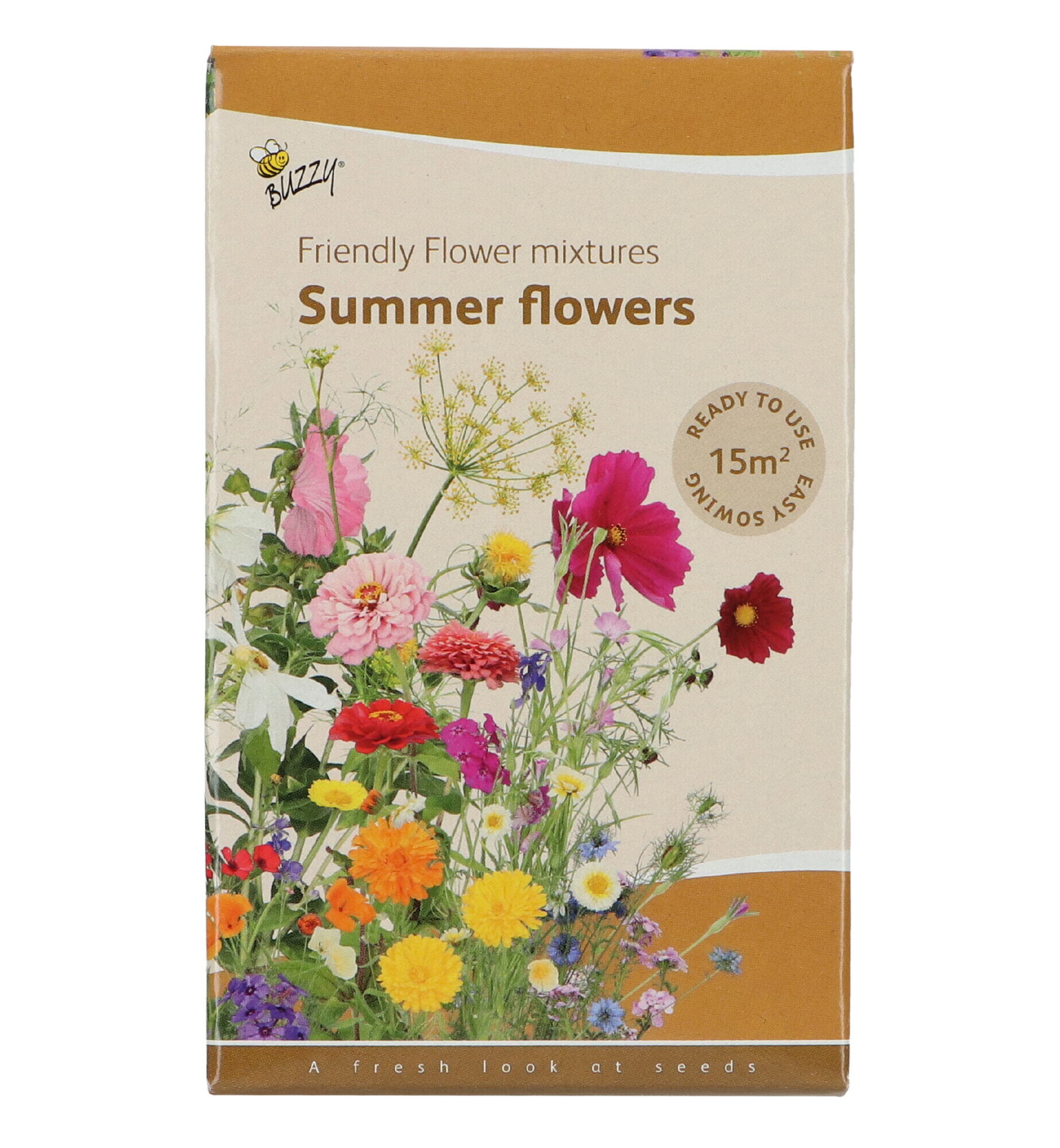 Buzzy® Strooidoosje Friendly Flowers Zomerbloemen 15m²