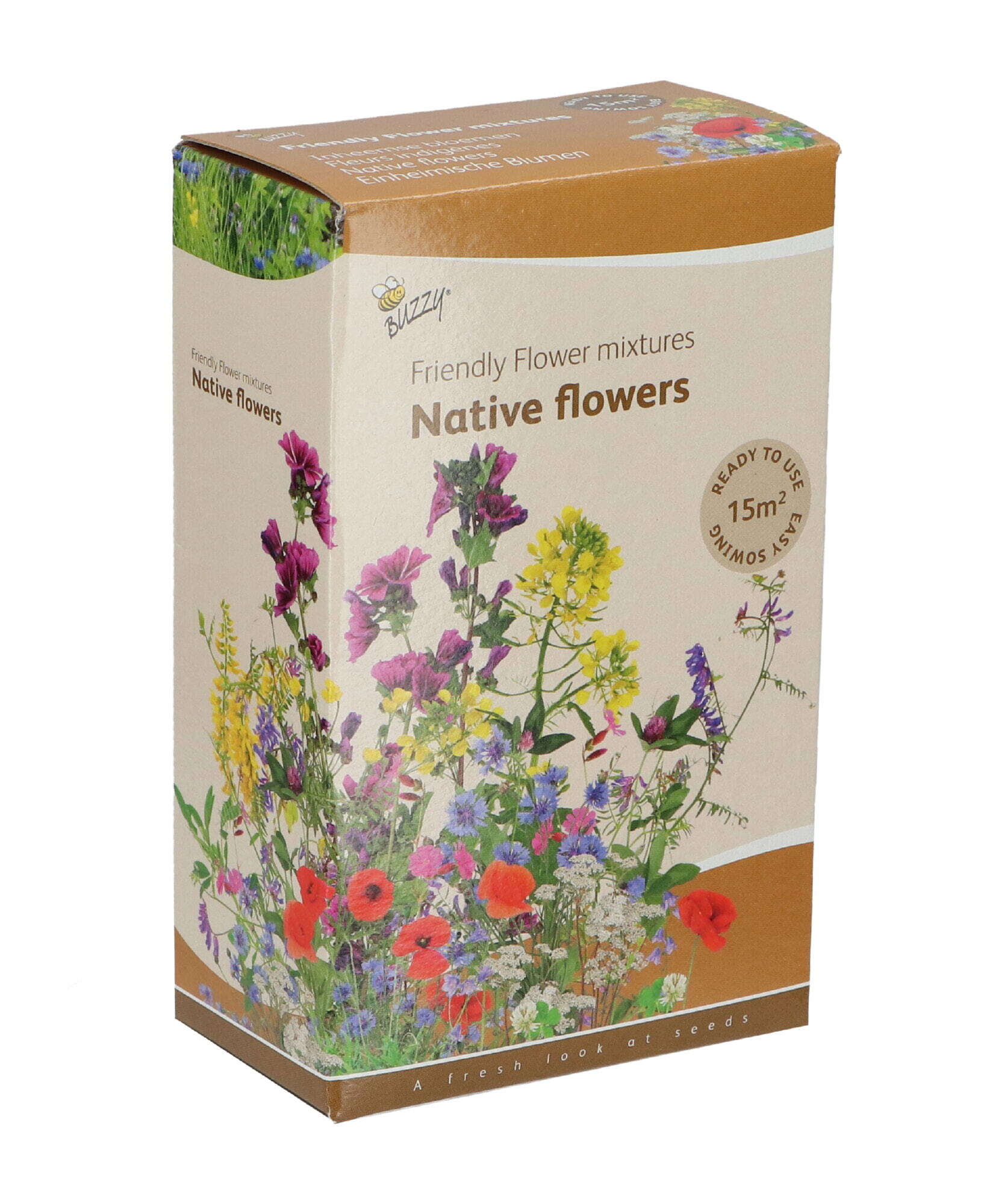 Buzzy® Strooidoosje Friendly Flowers Inheems 15m²