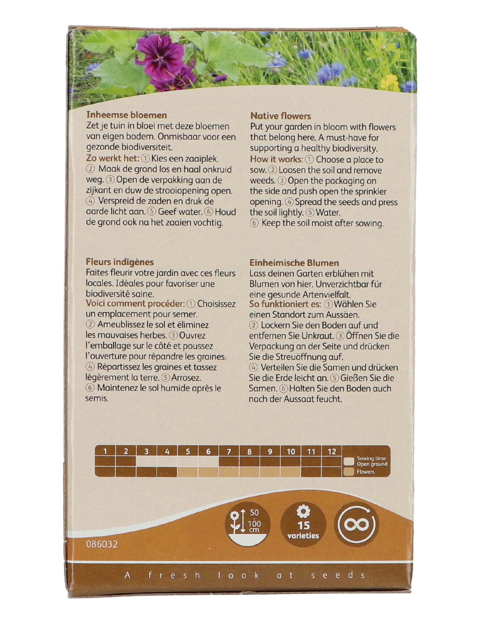 Buzzy® Strooidoosje Friendly Flowers Inheems 15m²