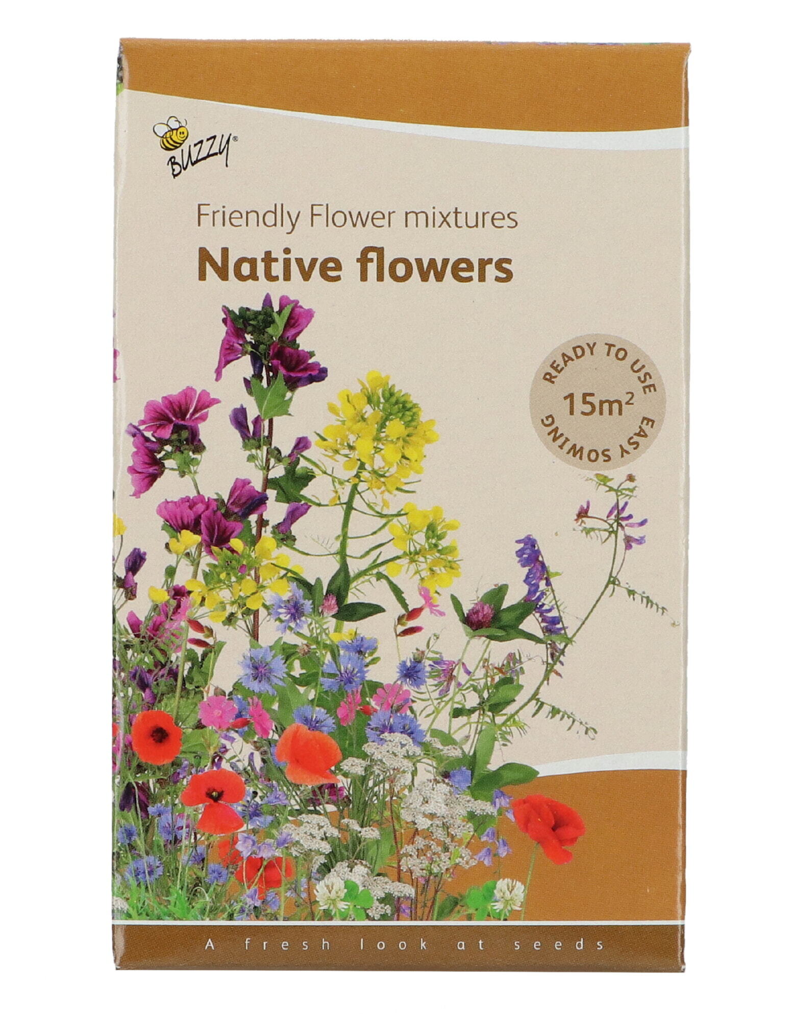 Buzzy® Strooidoosje Friendly Flowers Inheems 15m²