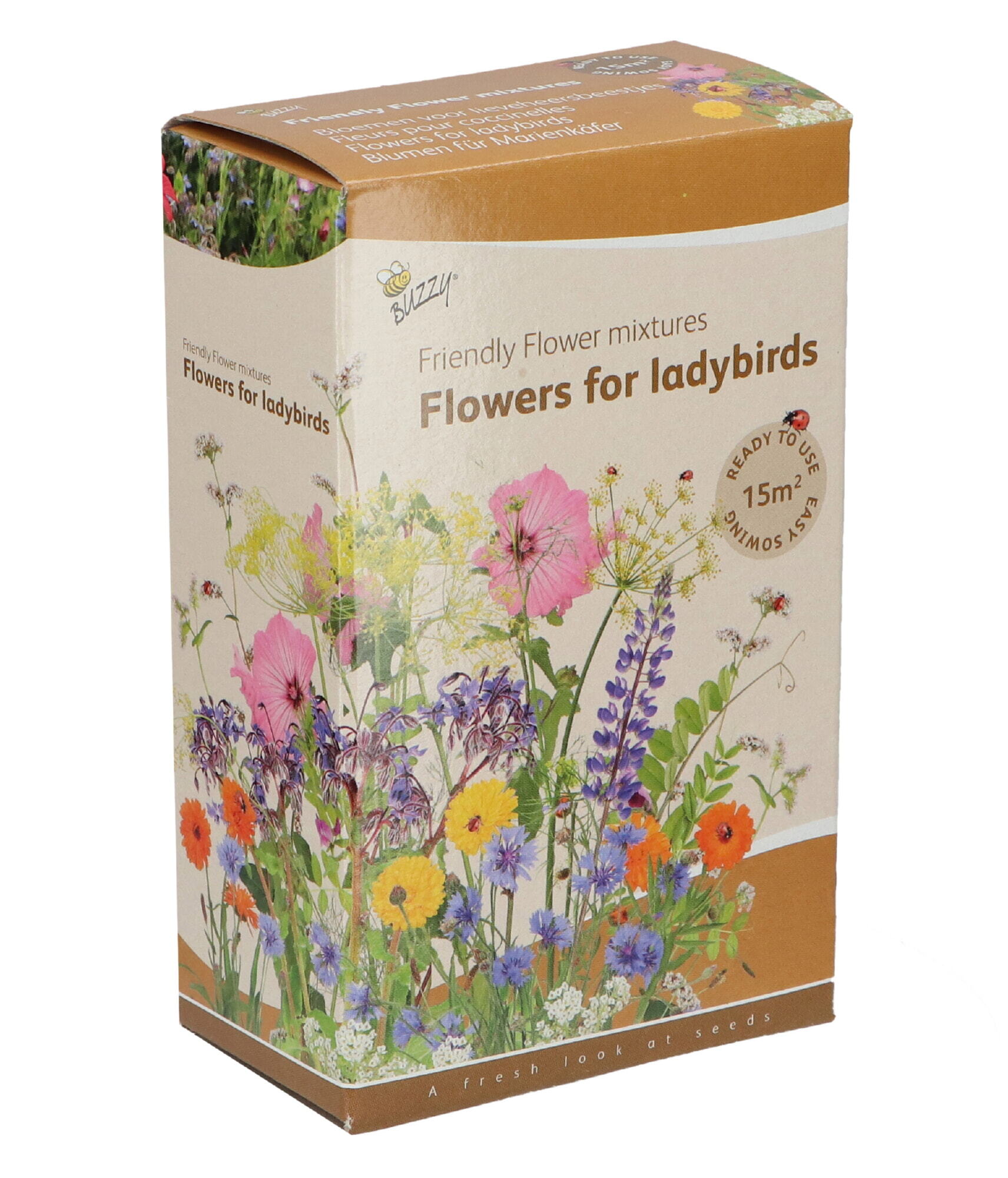 Buzzy® Strooidoosje Friendly Flowers Lieveheersbeestje15m
