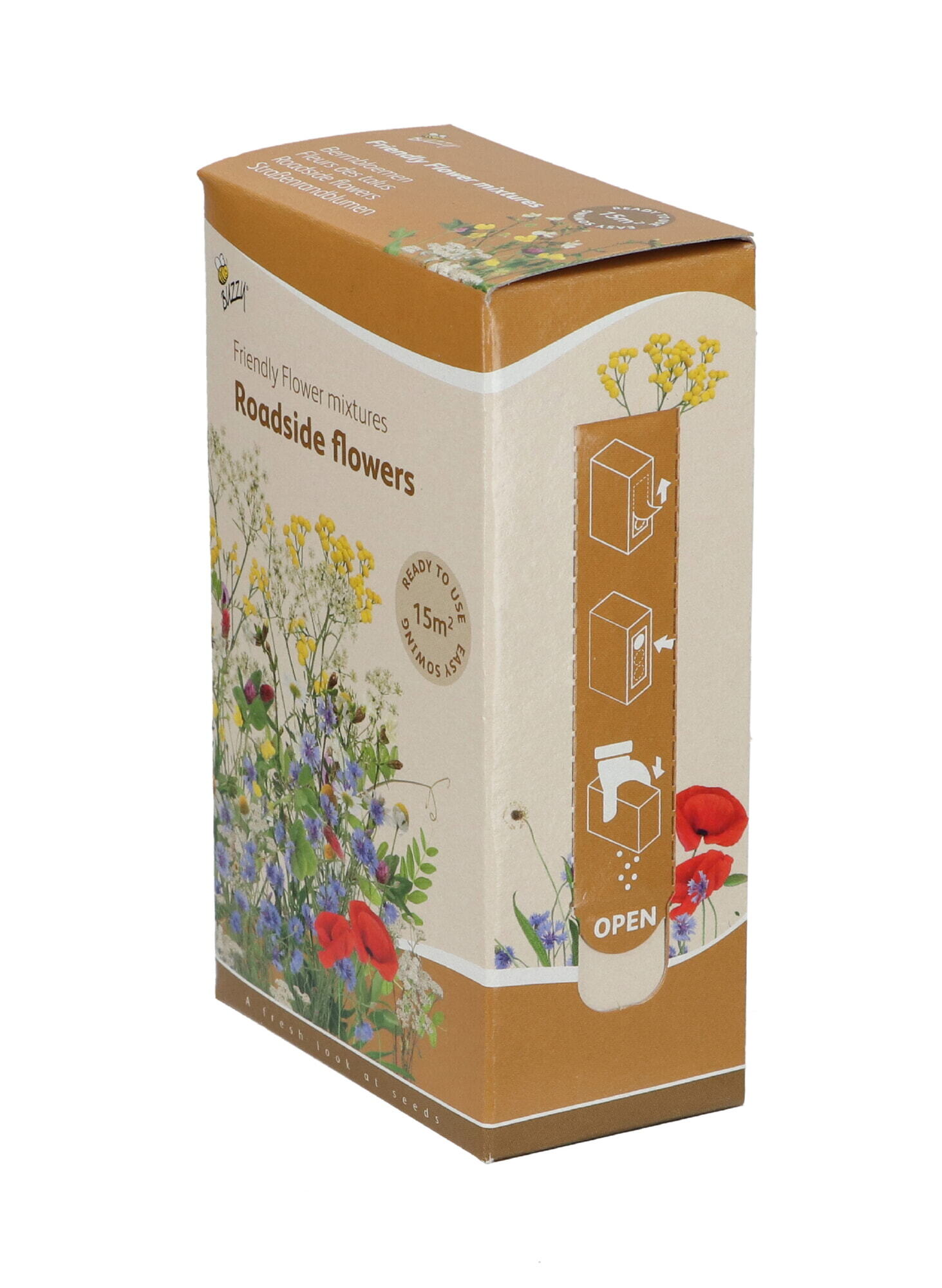 Buzzy® Strooidoosje Friendly Fl. Bermbloemenmengsel 15m²