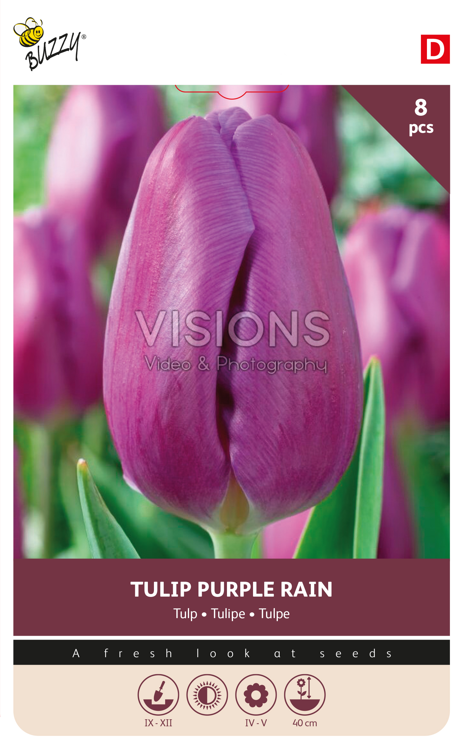Buzzy® Bulbs Tulp Purple Rain 11/12  8st.