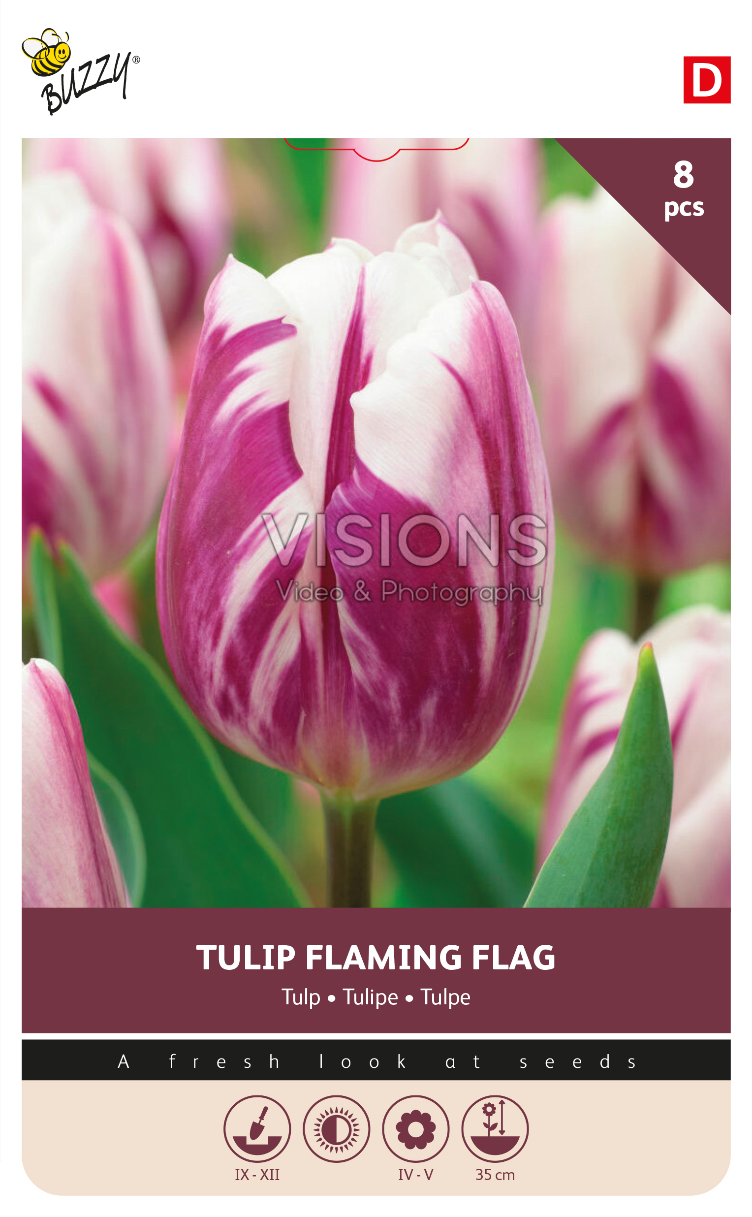 Buzzy® Bulbs Tulp Flaming Flag 11/12  8st.