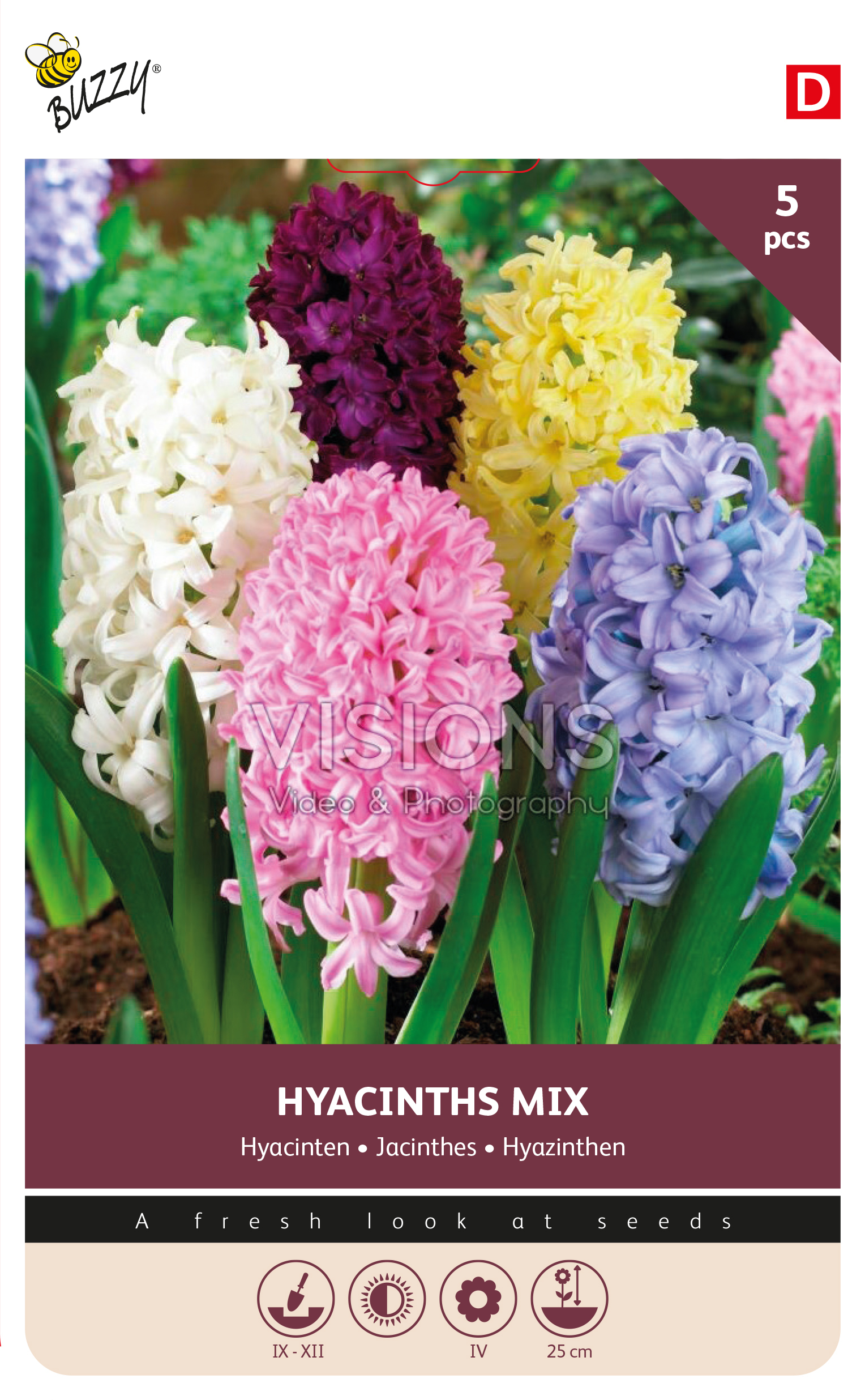 Buzzy® Bulbs Hyacint Orientalis Selected mix 15/16 5pcs.