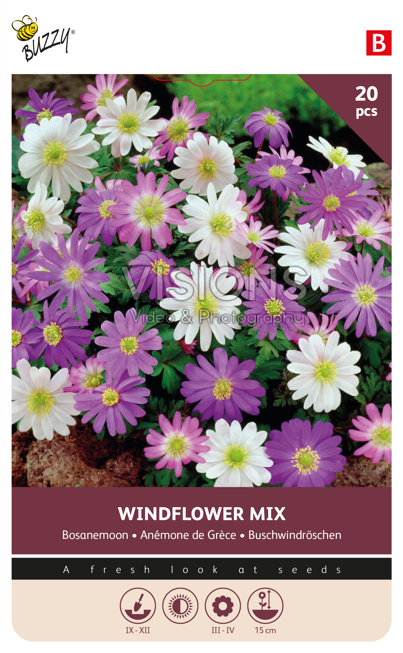 Buzzy® Bulbs Anemone Blanda gemengd 5/6 20st.