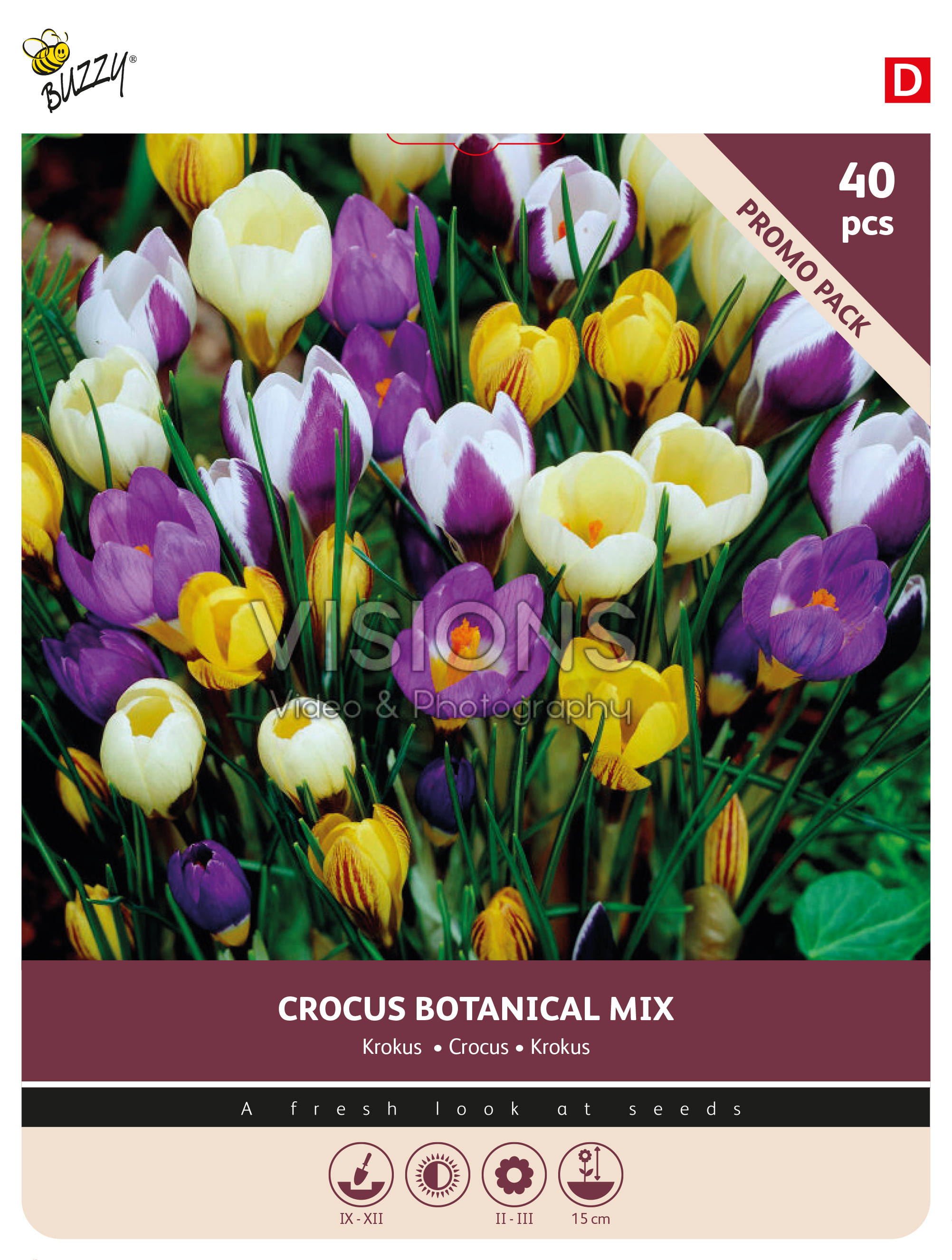 Buzzy® Bulbs Crocus Botanical mixed 5/+ 40pcs.