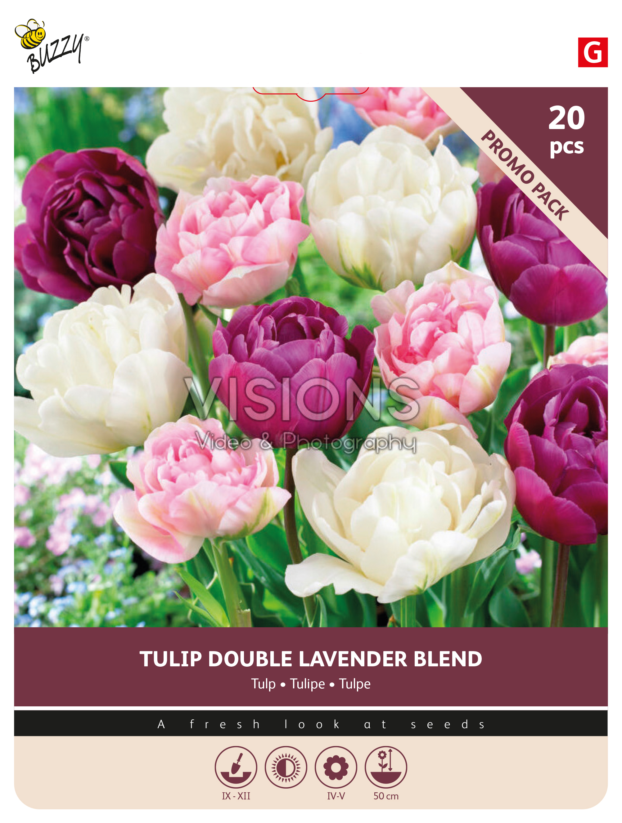 Buzzy® Bulbs Tulp Lavender Blend 11/12 20st.