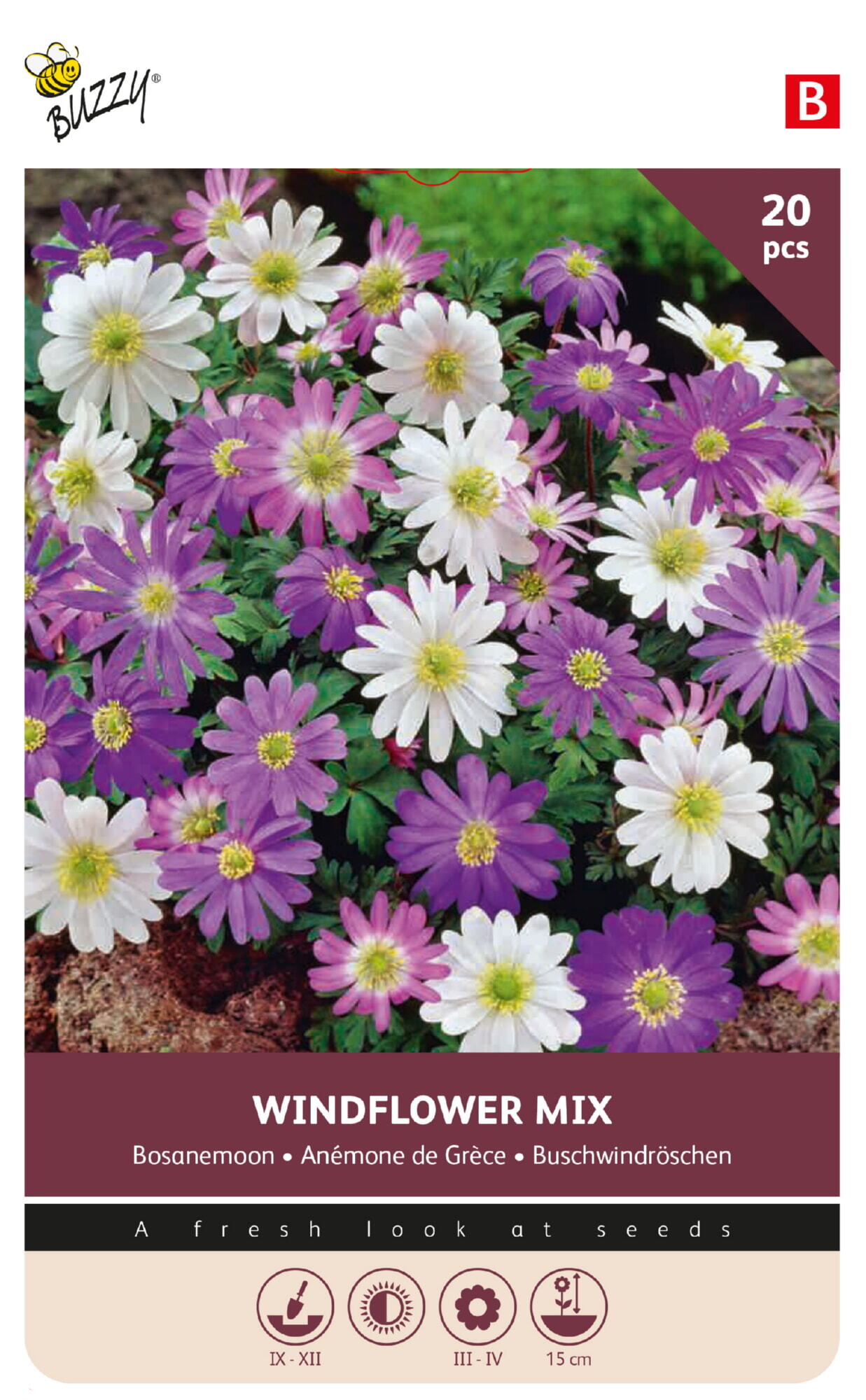 Buzzy® Bulbs Anemone Blanda gemengd 5/6 20st.