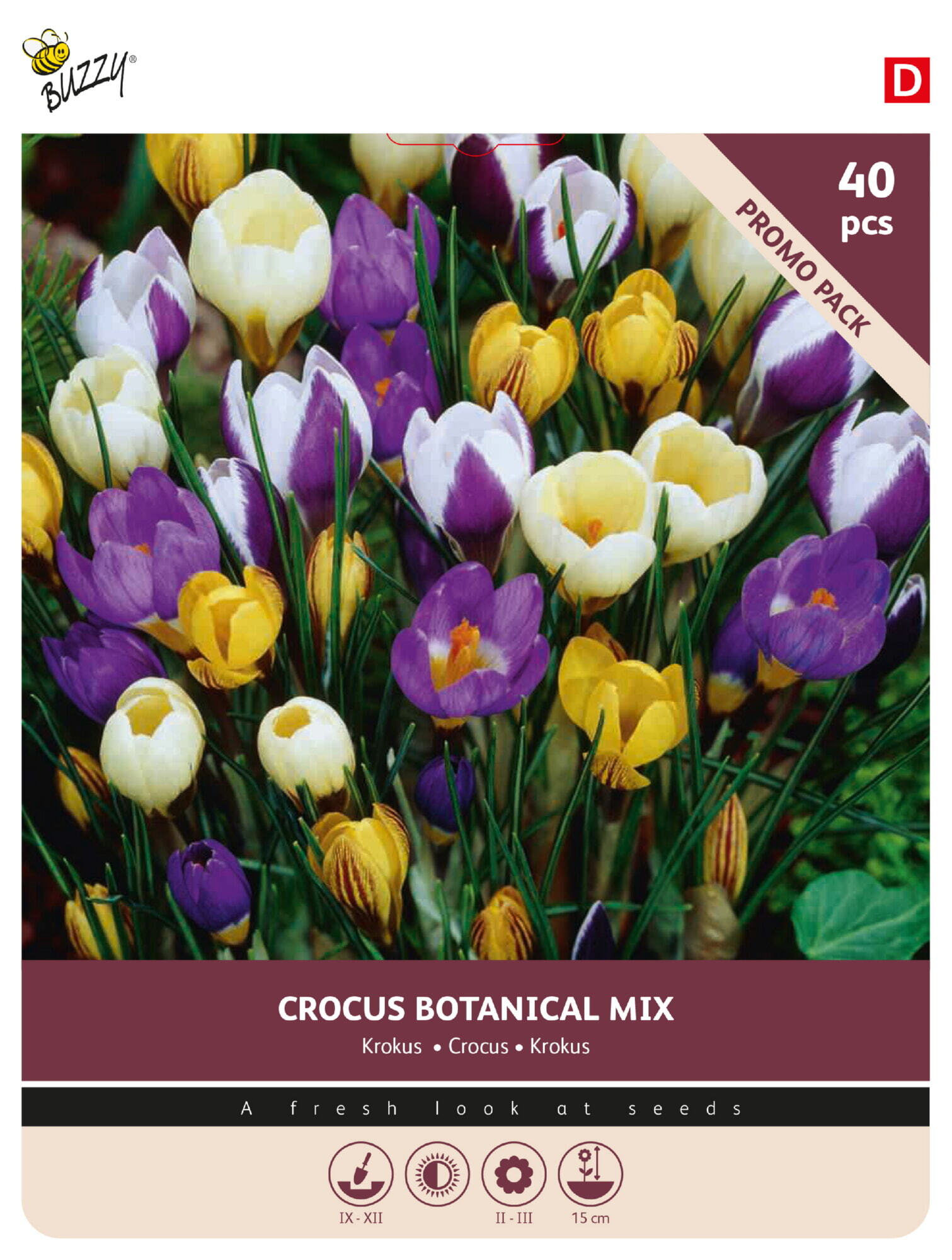Buzzy® Bulbs Crocus Botanical mixed 5/+ 40pcs.