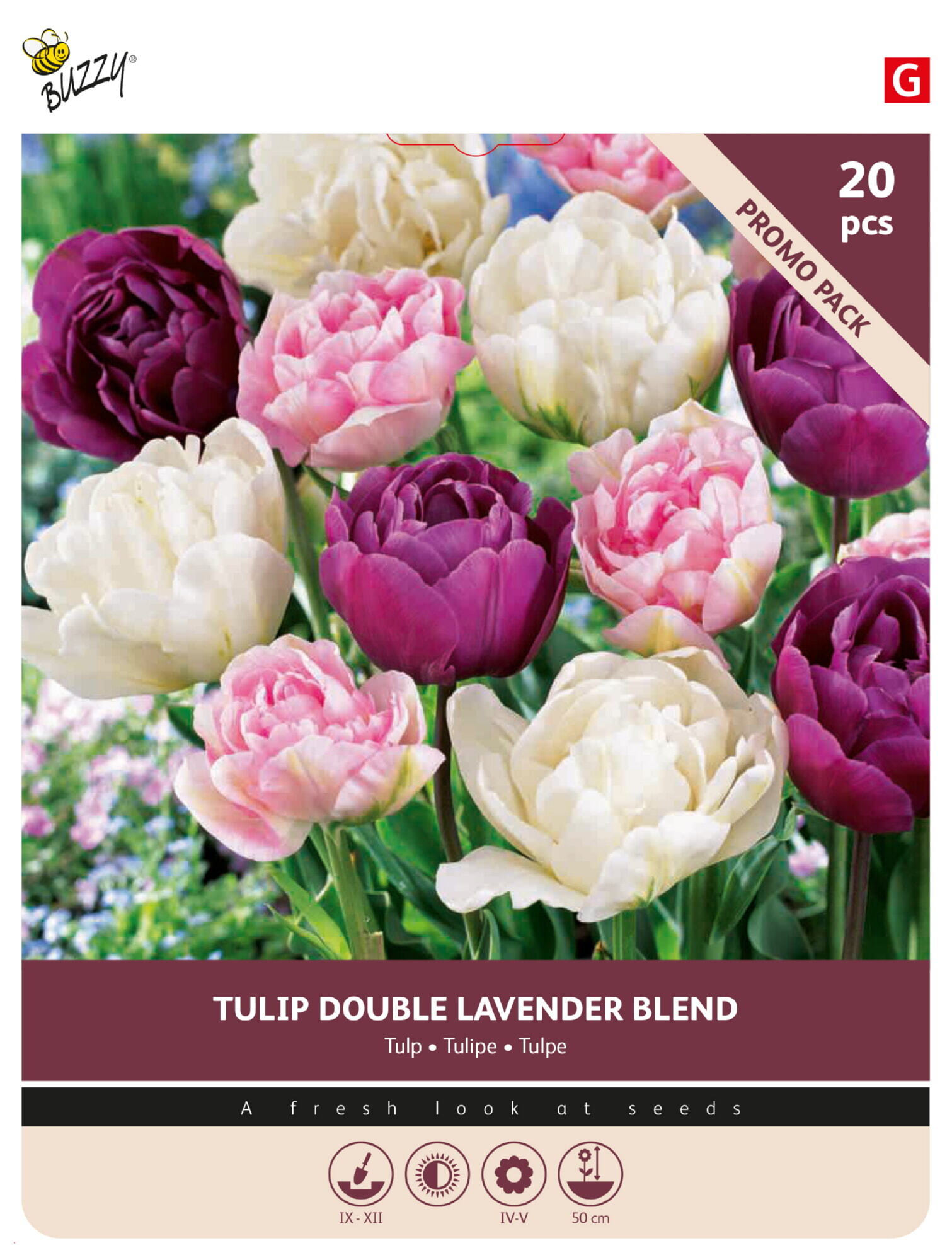 Buzzy® Bulbs Tulip Lavender Blend 11/12  20pcs.